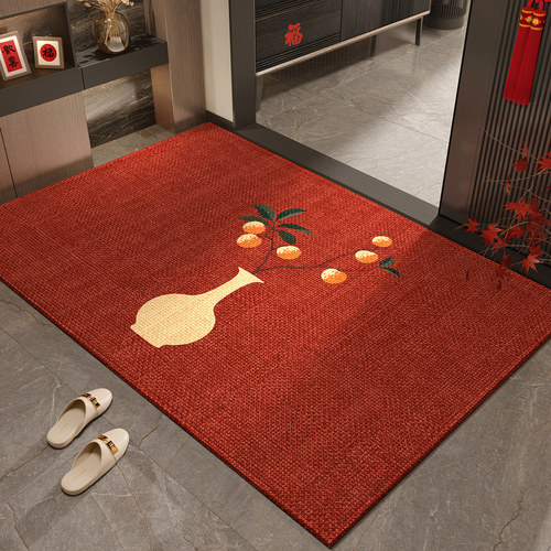 地垫入户门垫进门家用高级感红色脚垫入户客厅玄关防滑门口脚踏垫