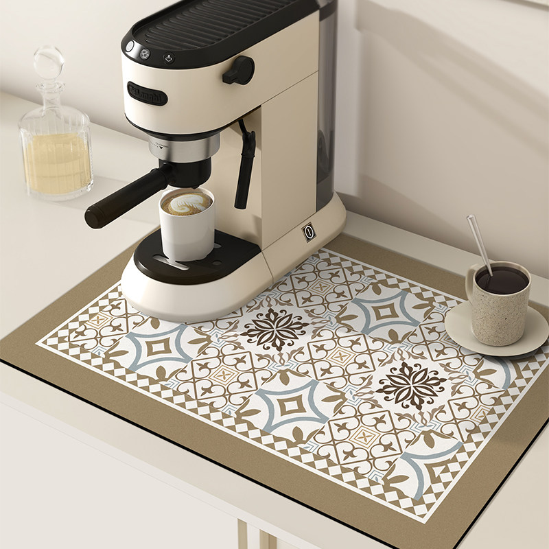 厨房台面复古轻奢沥水垫硅藻泥速干吸水洗手台水槽桌面防滑碗盆垫,居家布艺,厨房地垫,淘宝优惠券,粉丝福利购,淘宝优惠卷