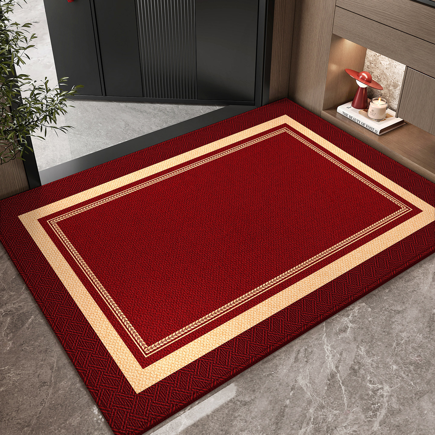 地垫入户门进门脚垫门口地毯红色高端门垫新房乔迁入户新款防滑垫,居家布艺,入户地垫,淘宝优惠券,粉丝福利购,淘宝优惠卷