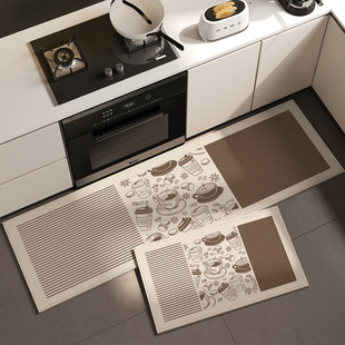 厨房地垫防水防油防滑耐磨脚垫家用长条门垫免洗可擦地毯耐脏垫子