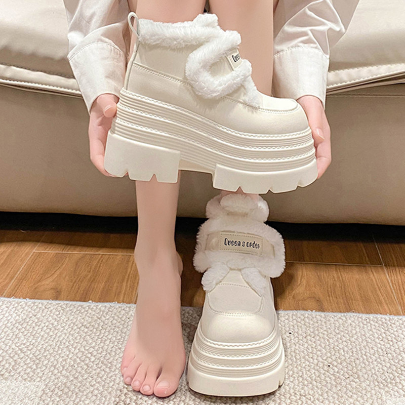 厚底雪地靴女加绒加厚东北大棉鞋