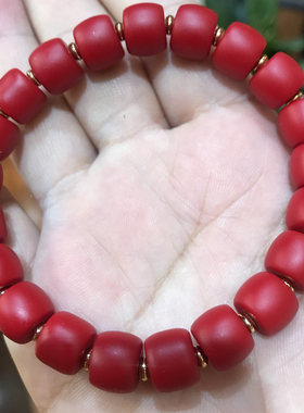 藏区老琉璃雪巴手链高端大气