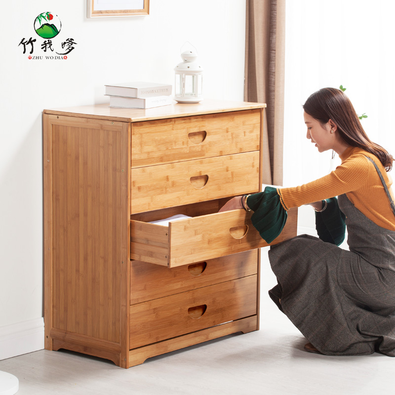 抽屉式实木婴儿玩具多层储物柜