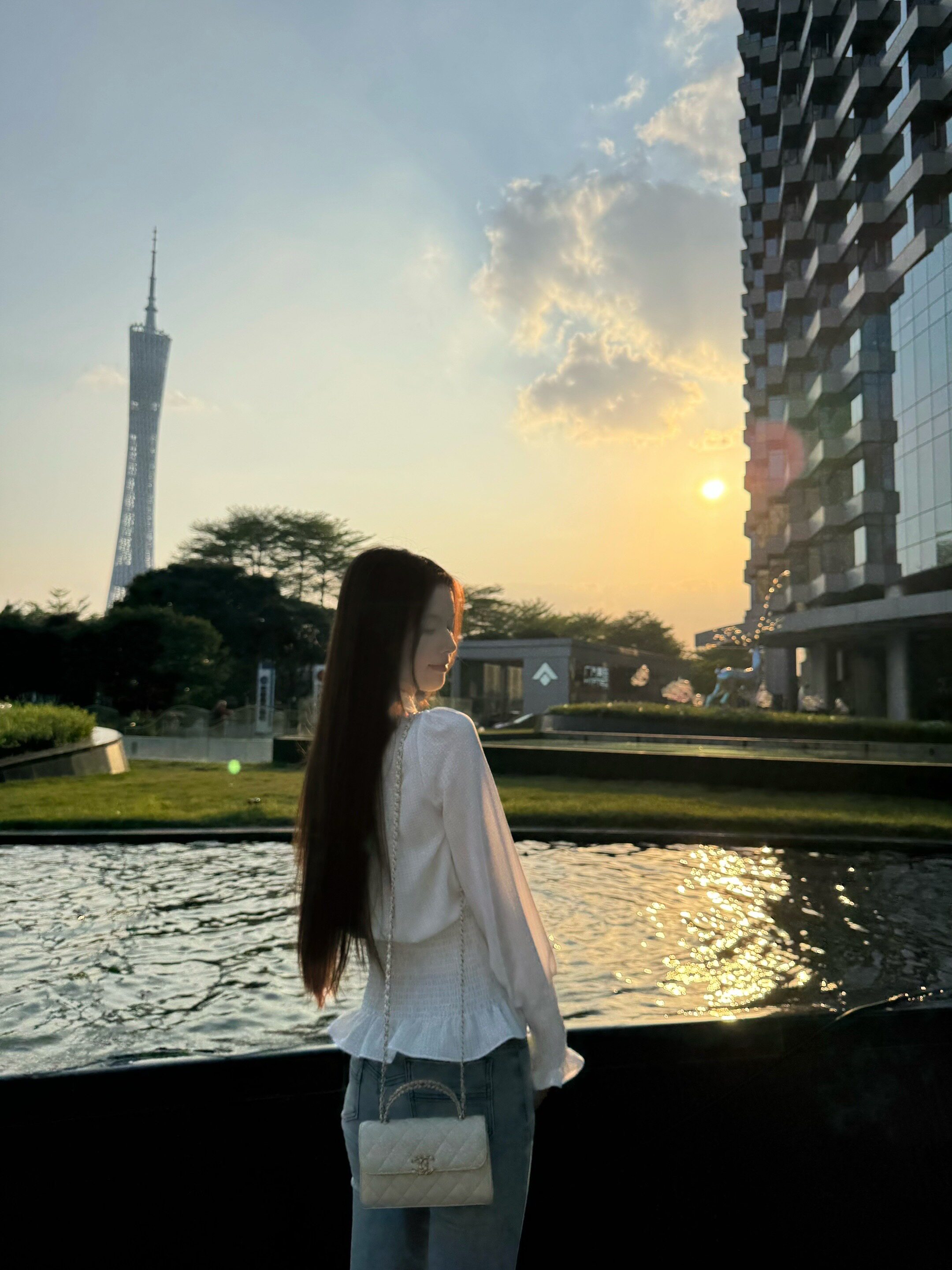【黄北北定制】2026春夏新款时尚套装女白色衬衫
