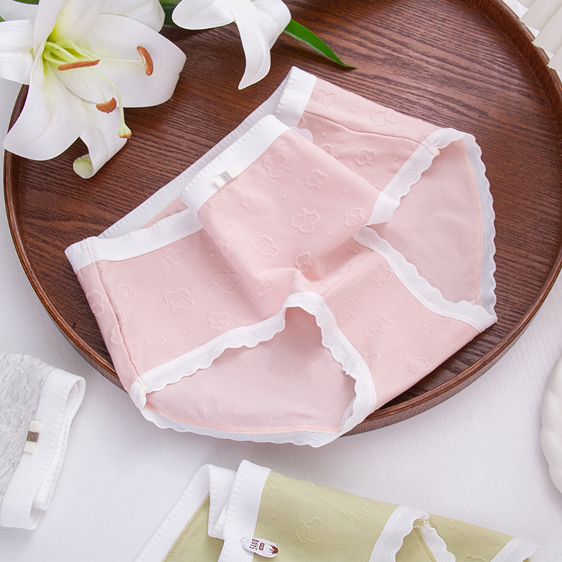 奶呼呼高弹云朵大码内裤女软糯胖妹妹中高腰纯棉包臀日系少女抗菌