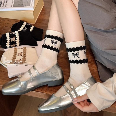 秋冬袜子甜蜜卡通温暖怀抱棉质三只立体小绵羊简约穿搭女袜棉