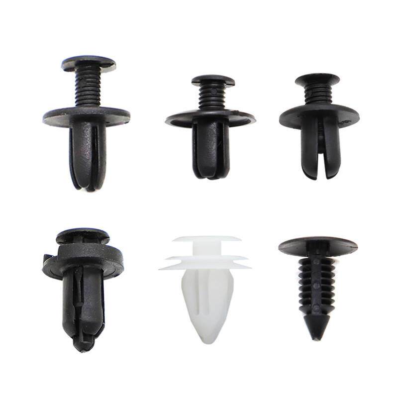 100pcs汽车通用盒装卡扣混合紧固件夹汽车保险杠门饰板卡子HE26