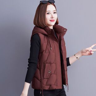 啄木鸟羽绒棉马甲秋冬洋气中年妈妈女款坎肩外穿棉服马夹2025新款