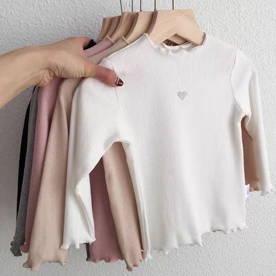 秋季宝宝白色打底衫女纯