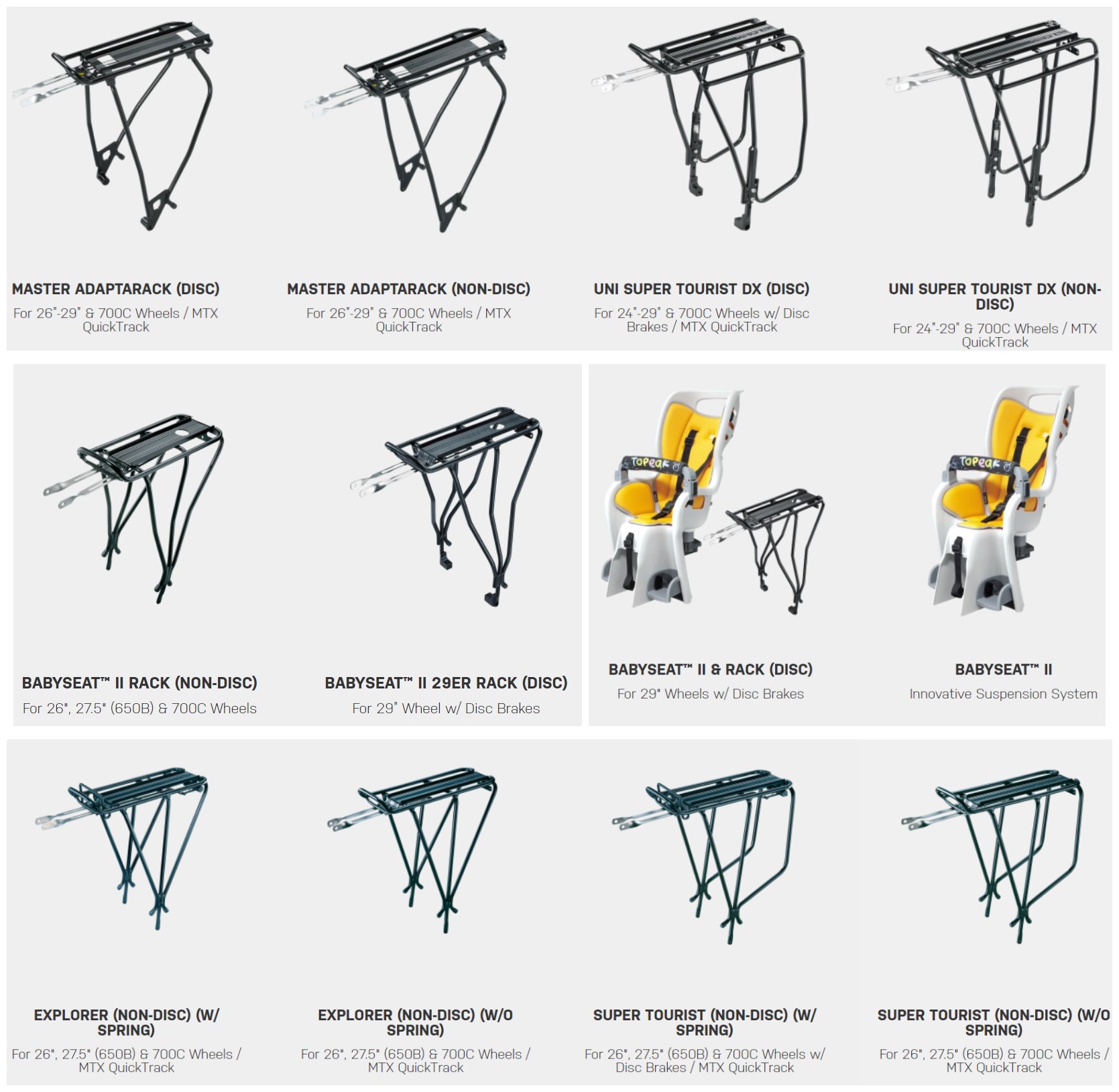 topeak旅行车载重固定儿童座椅