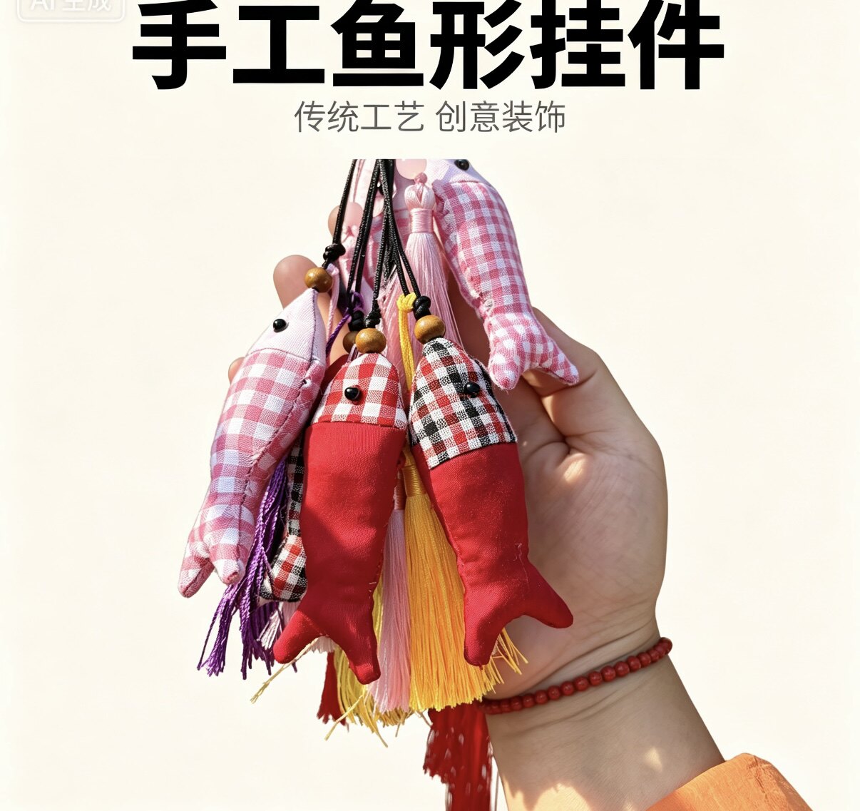 非遗手工小鱼香包纯手工新款年年有鱼香囊端午送礼护身符香包小鱼