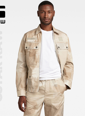 G-STAR RAW 4口袋尼龙全印花男士耐穿夹克长袖美式潮流外套D22941