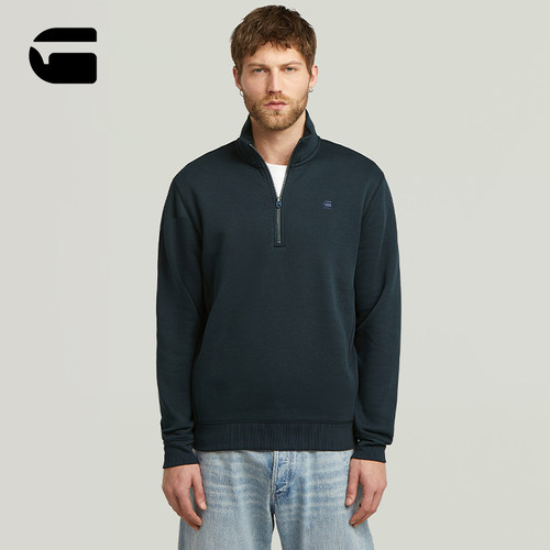 G-STAR男士立领半拉链卫衣