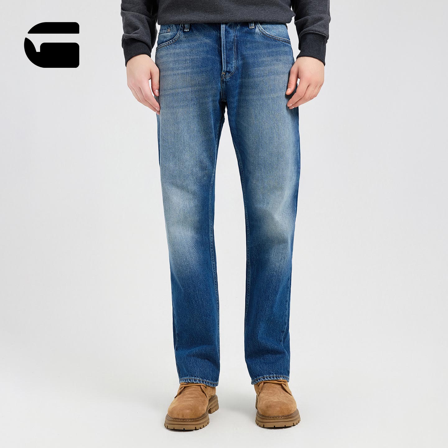 G-STAR男士直筒牛仔裤