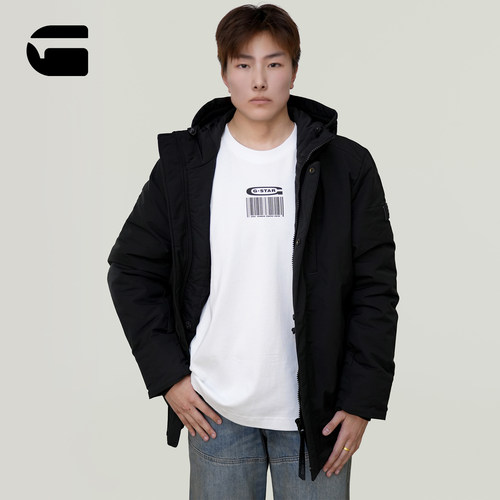 G-STARRAW加厚连帽棉衣