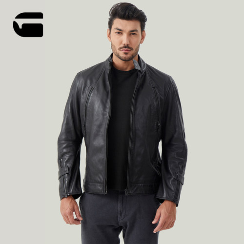 G-STARRAW男士复古风皮衣