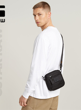 G-STAR RAW男士休闲时尚百搭耐用有型黑色简约百搭斜挎包D25328