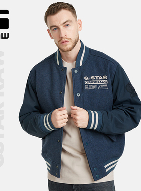 G-STAR RAW男士秋冬立领意大利学院风飞行员个性痞帅夹克潮D25403