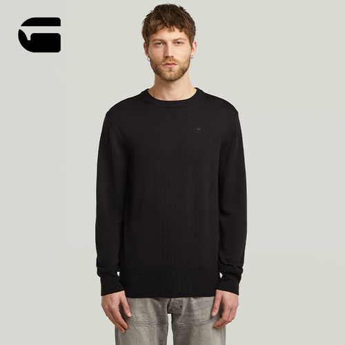 G-STARRAW男士黑色百搭毛衣