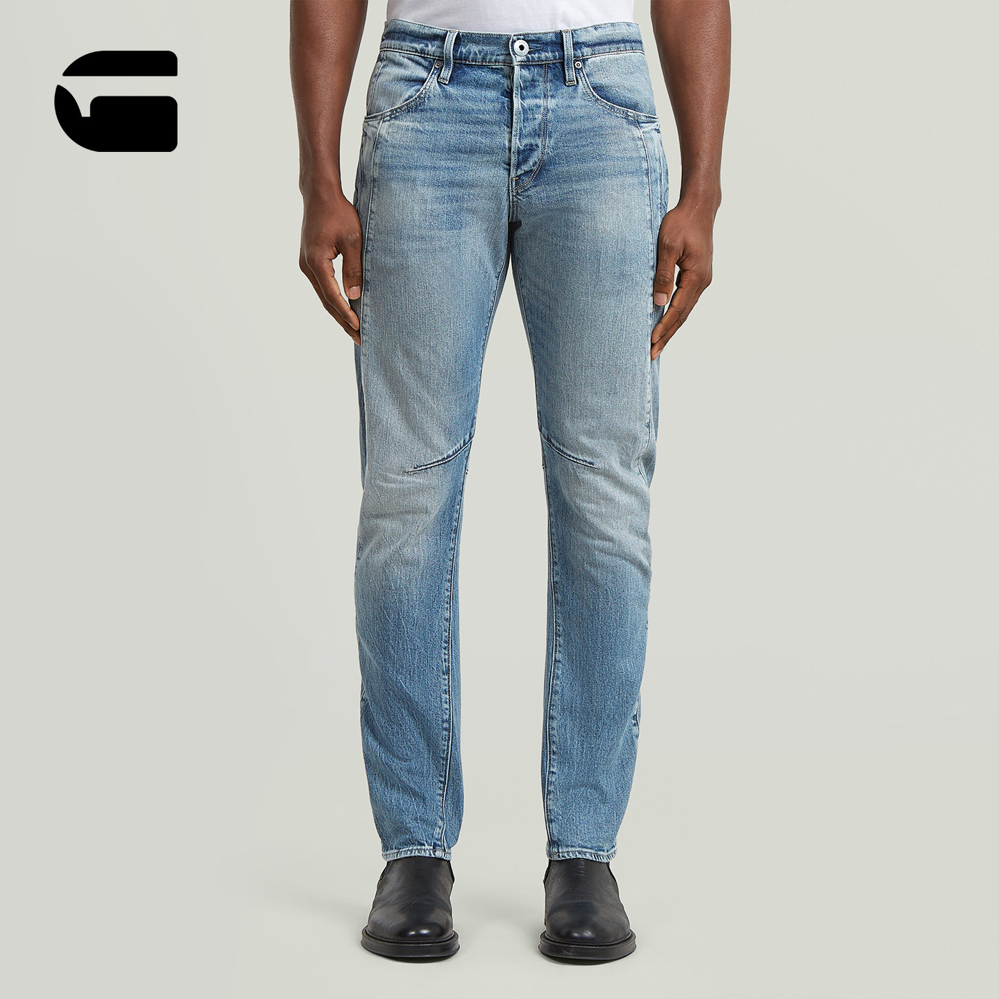G-STAR弹力26春季新品男士Contor修身3D纽扣舒适帅气牛仔裤D27222
