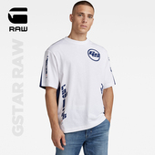 STAR RAW 夏季 Sobiru文字图案设计男士 宽松T恤D21562