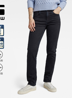 G-STAR RAW弯刀Ace 2.0修身弹力舒适显瘦时尚直筒牛仔裤女D23638
