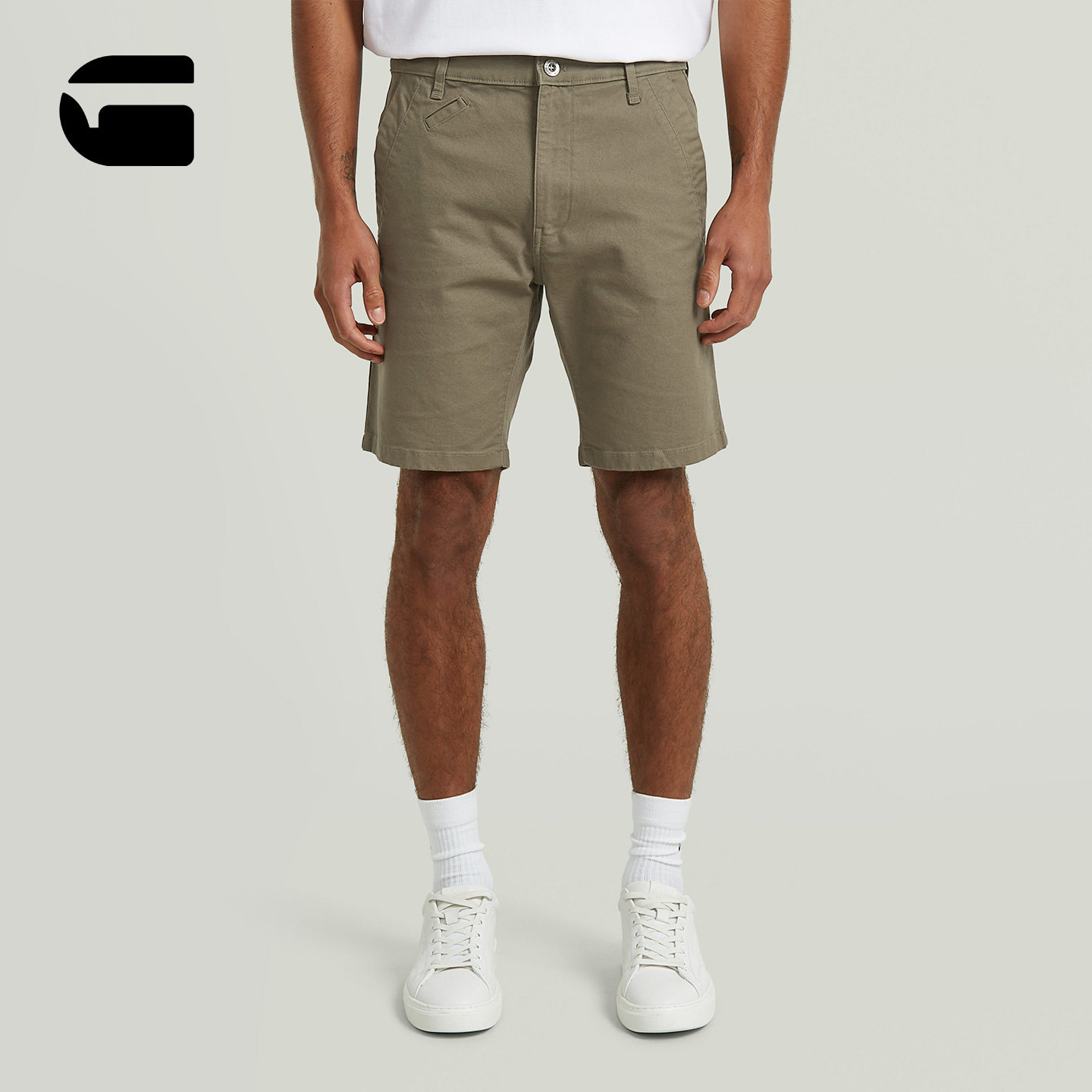 G-STAR Bronson 3.0弹力26春新款男士修身休闲轻盈口袋短裤D26337