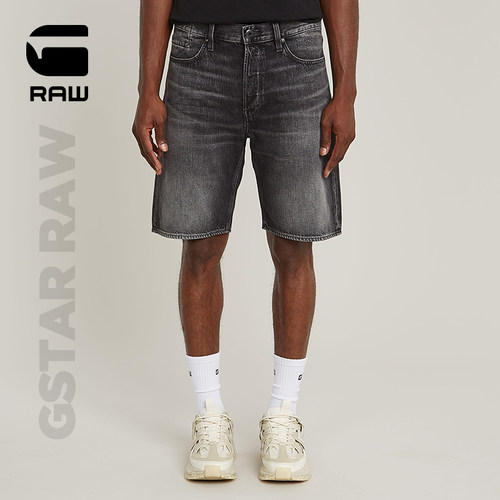 gstar男士直筒牛仔短裤
