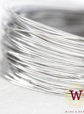 925银丝线 半硬软绕线串珠戒指吊坠玉石网包DIY造型silver wire