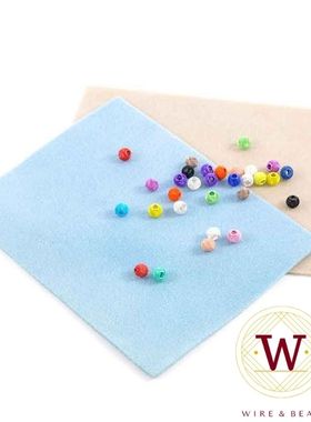 串珠绒布垫 防米珠珍珠散珠天然石滑落跳动玉石玛瑙DIY绕线手工垫