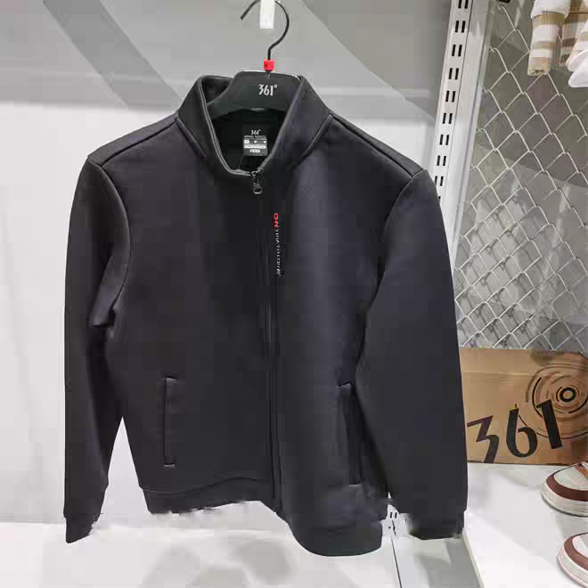 361度男式运动外套开襟卫衣弹力宽松综训上衣春季新品552514013A