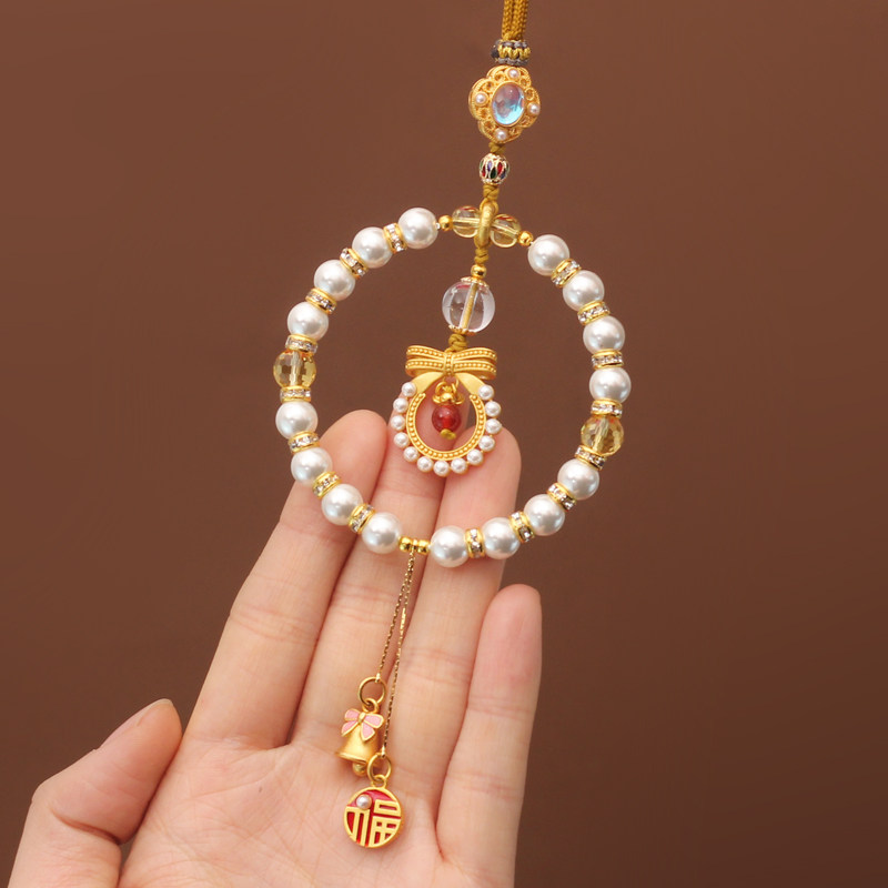 汽车挂件女款车内吊饰后视镜平安车载装饰珍珠公主手工原创意高档,汽车用品/电子/清洗/改装,车挂,淘宝优惠券,粉丝福利购,淘宝优惠卷