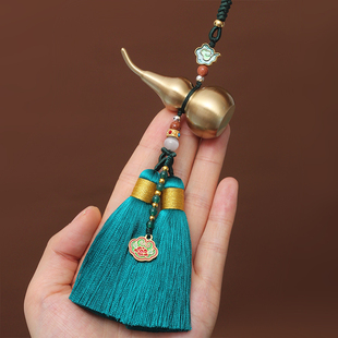 饰可打开 手工车载装 高档汽车挂件车内吊饰纯黄铜葫芦平安男士 女款