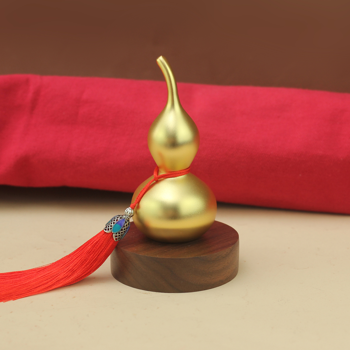 高级感黄铜葫芦汽车摆件车载内中控台装饰平安护路简约礼品男女款