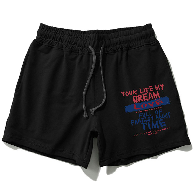 运动短裤夏季薄款男士跑步纯棉三分裤修身健身透气3分外穿休闲潮