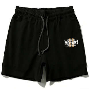 子男士 宽松直筒篮球跑步裤 纯棉日常百搭4f 男运动休闲大码 四分短裤