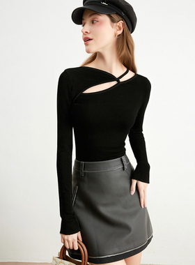 zk lin品牌羊毛衫针织衫女可外穿内搭打底上衣2025秋冬新款毛衣