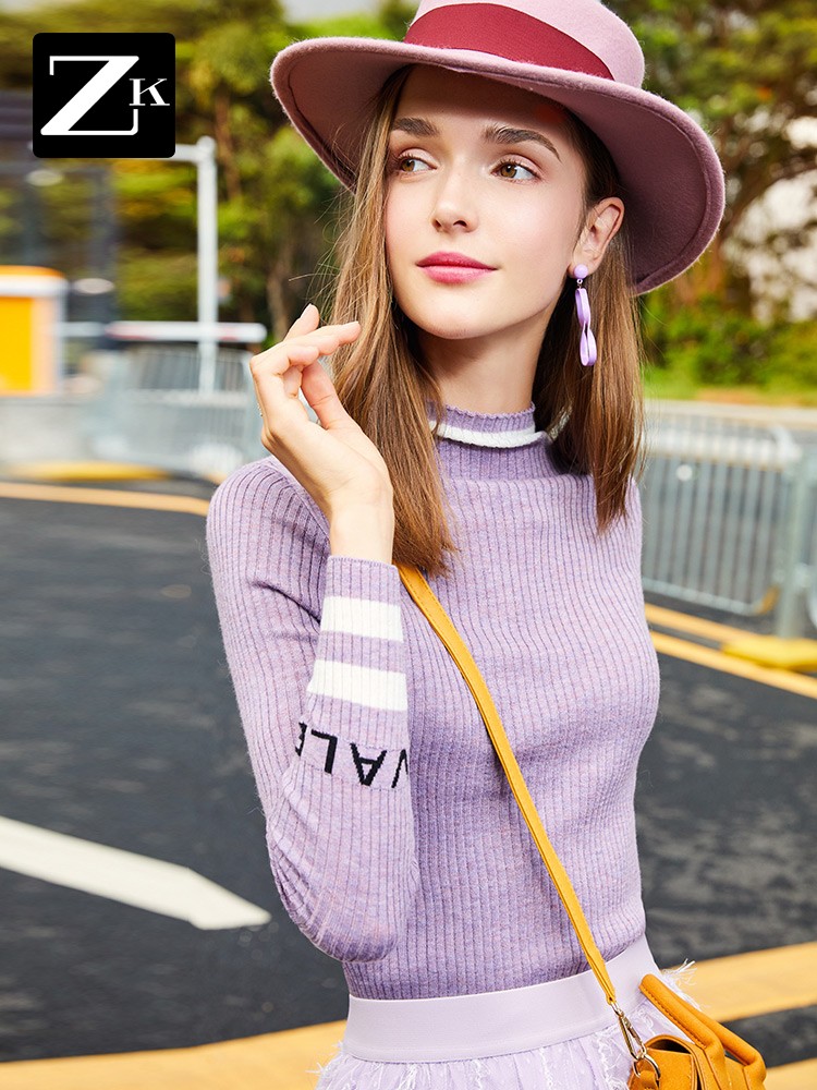 小清新chic毛衣女套头紧身早秋2020新款韩版薄款针织打底衫上衣