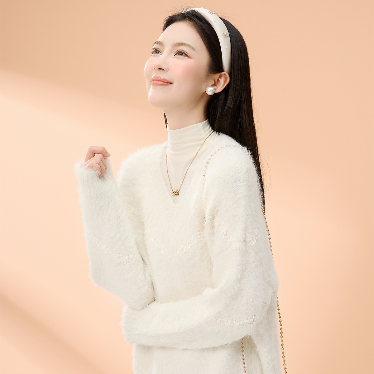 软糯仿貂毛高级感超好看的毛衣