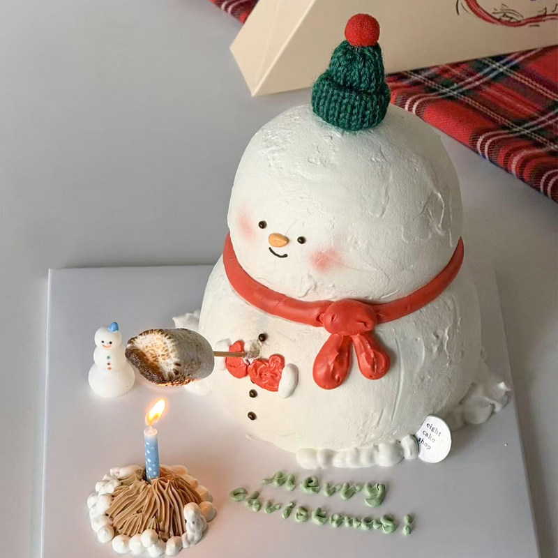 网红ins风圣诞节日蛋糕装饰圣诞雪人氛围感DIY摆件烤棉花创意造型,节庆用品/礼品,蛋糕/烘焙装饰用品,淘宝优惠券,粉丝福利购,淘宝优惠卷