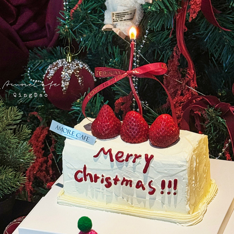 2025网红简约芭蕾风圣诞节蛋糕装饰插件酒红丝带曲线红蜡烛跨年,节庆用品/礼品,蛋糕/烘焙装饰用品,淘宝优惠券,粉丝福利购,淘宝优惠卷