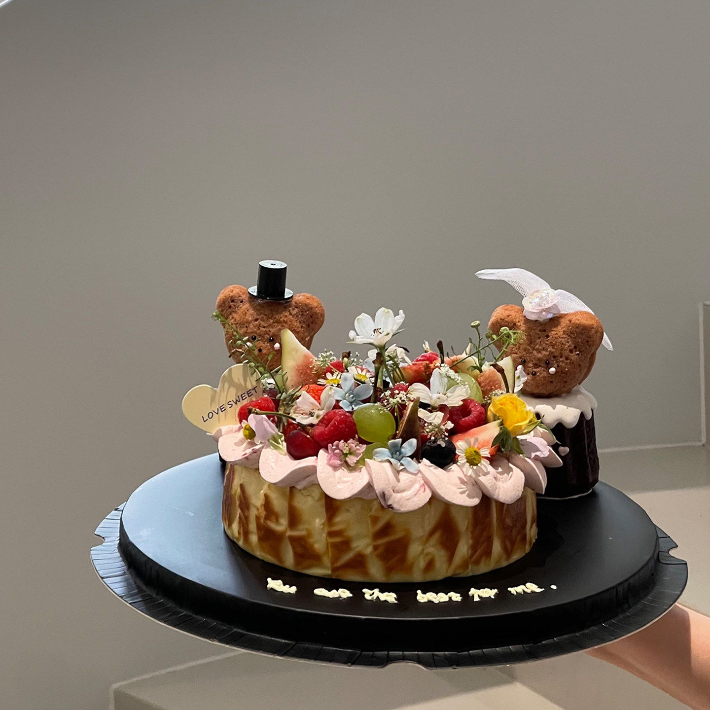 情人节情侣纪念日熊头可露丽巴斯克蛋糕装饰鲜花婚礼头纱礼帽装扮,节庆用品/礼品,蛋糕/烘焙装饰用品,淘宝优惠券,粉丝福利购,淘宝优惠卷