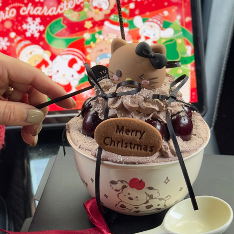 网红圣诞节快乐英文饼干车厘子