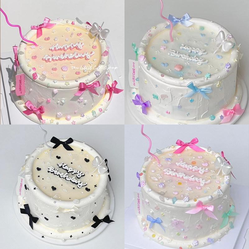 简约高级ins韩系芭蕾风成品小蝴蝶结丝带DIY女生生日甜品蛋糕装饰,节庆用品/礼品,蛋糕/烘焙装饰用品,淘宝优惠券,粉丝福利购,淘宝优惠卷