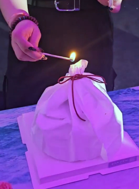 创意网红同款惊喜火焰纸魔术纸燃烧生日蛋糕装饰樱桃HBD蜡烛插件