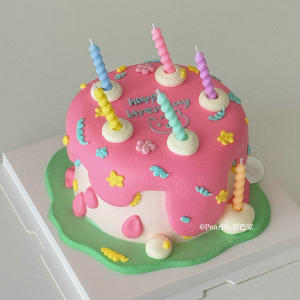网红简约多巴胺彩色蜡烛生日蛋糕装扮螺纹扭扭棒蜡烛diy插件