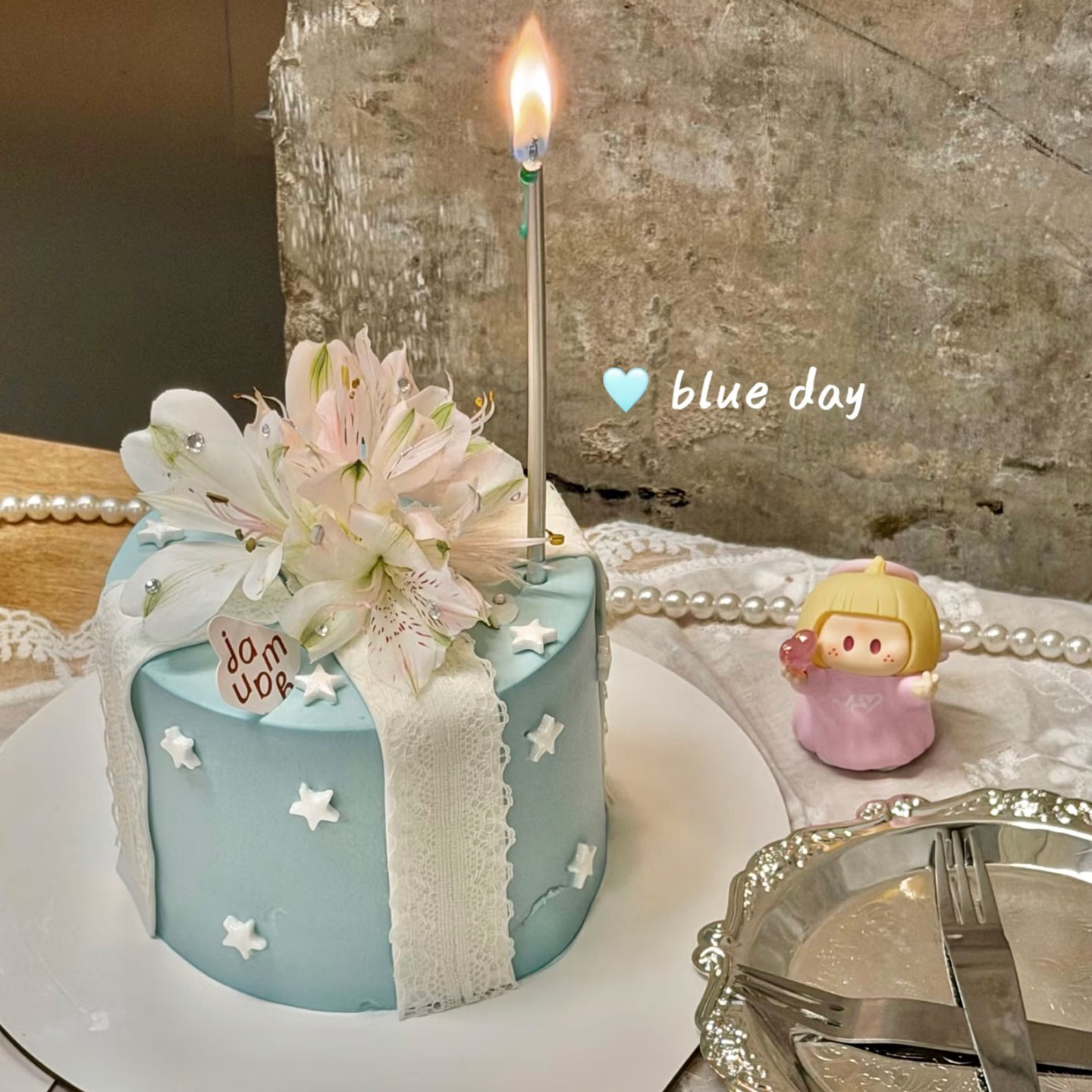 礼物盒造型蛋糕装饰蕾丝花边丝带装饰生日甜品礼盒蛋糕摆件插件