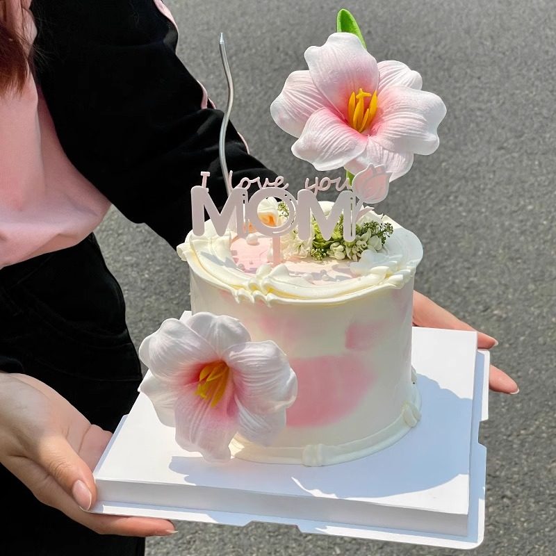 5.11母亲节仿真花朵装扮粉白mom亚克力插件插牌蛋糕装饰曲线蜡烛,节庆用品/礼品,蛋糕/烘焙装饰用品,淘宝优惠券,粉丝福利购,淘宝优惠卷