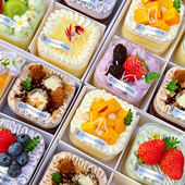 春游季 饰透明盒子杯子手提袋 甜品正方形46格水果拼盘甜品蛋糕装