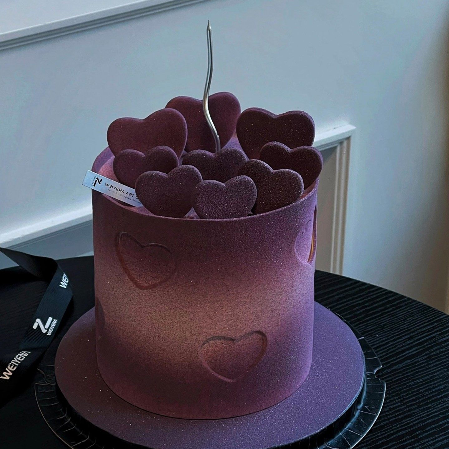 2.14情人节高级感紫色喷砂爱心蛋糕装饰围边情侣纪念日仪式感甜品,节庆用品/礼品,蛋糕/烘焙装饰用品,淘宝优惠券,粉丝福利购,淘宝优惠卷